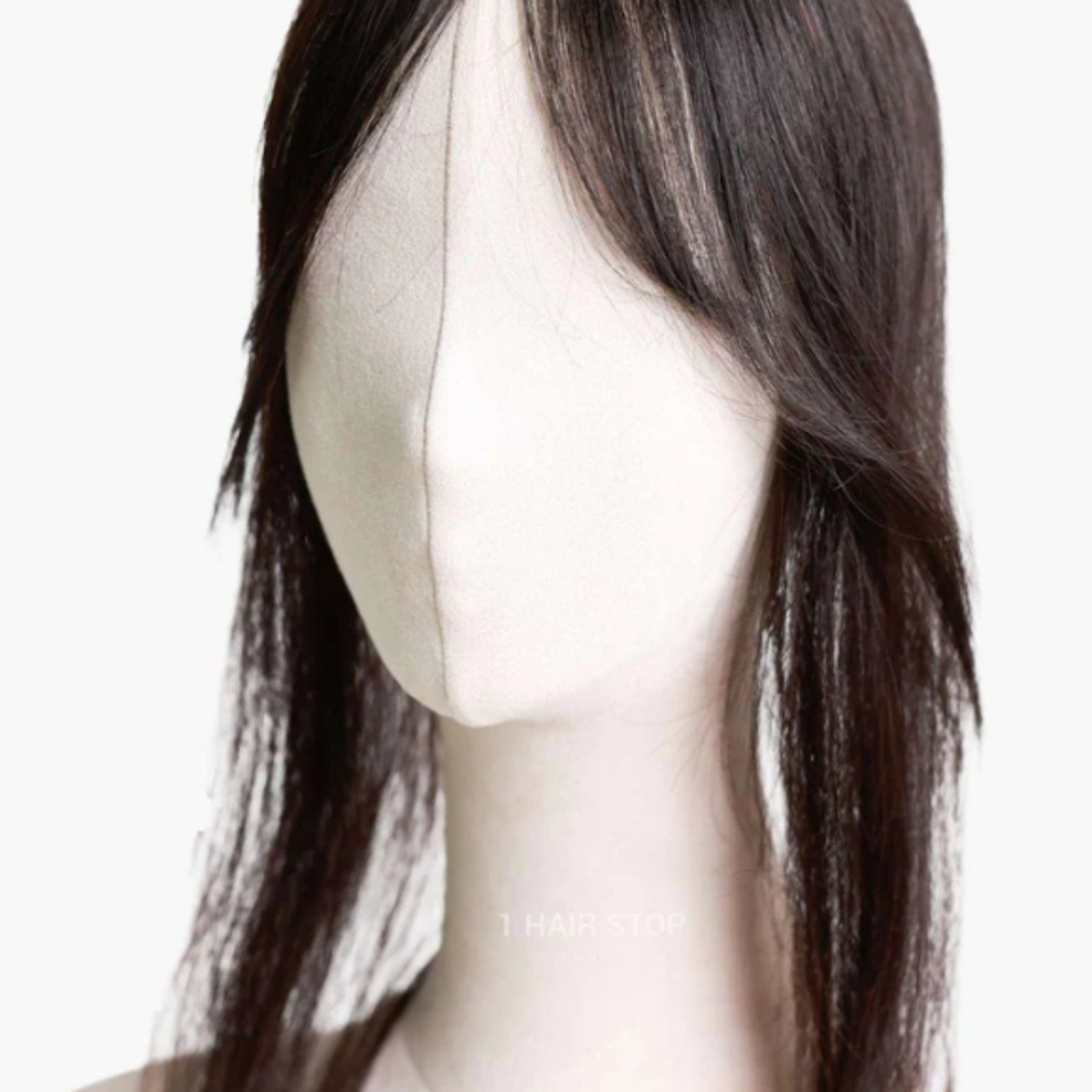 Remy Human Hair Silk Topper Curtain Bangs